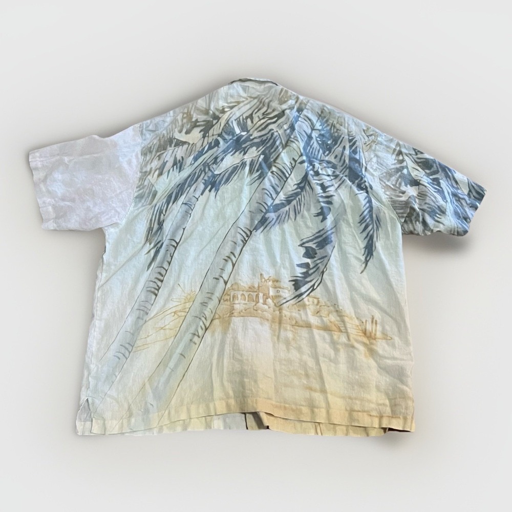 Tommy Bahama Paradise Mens 2XL Floral Beach Camp Hawaiian 100% Linen Shirt - Picture 2 of 6